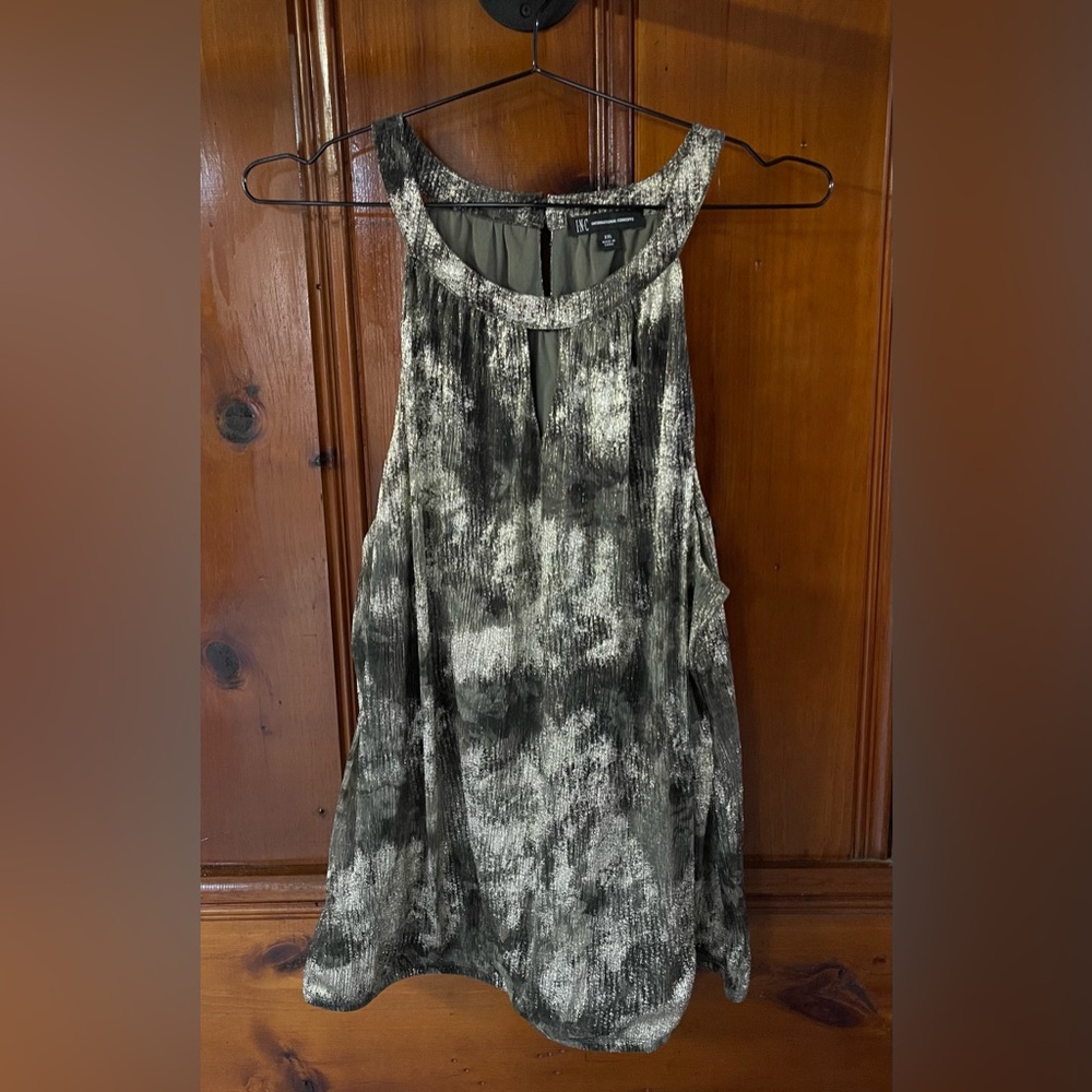 Gold and Black Sleeveless INC International Concepts Top Size XXL